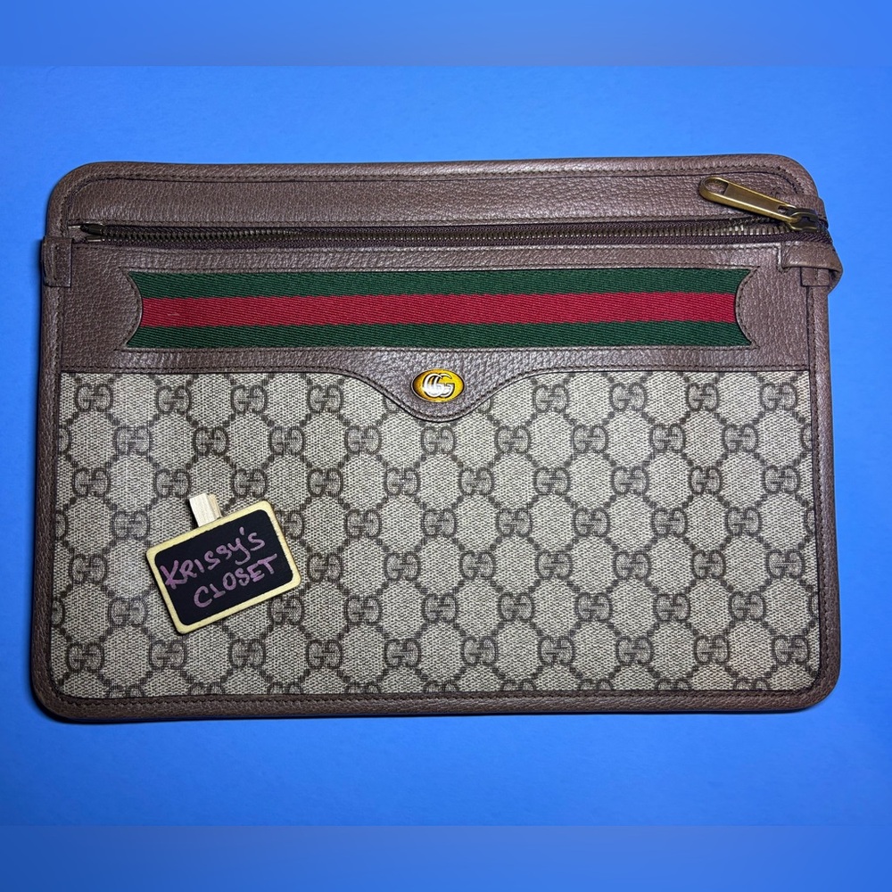💯 Authentic Gucci Supreme Ophidia Clutch Pouch